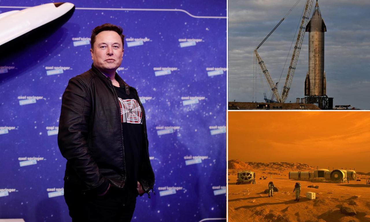 Space X founder Elon Musk reiterates aim to land people on Mars within FIVE  to 10 years | Daily Mail Online