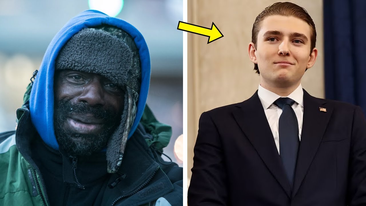 Homeless Man Asks Barron for —His Response Leaves Everyone Stunned!