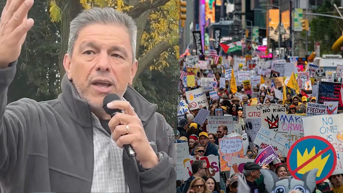 Chicago elementary teacher mocks Charlie Kirk's assassination with vile gun gesture at No Kings protest