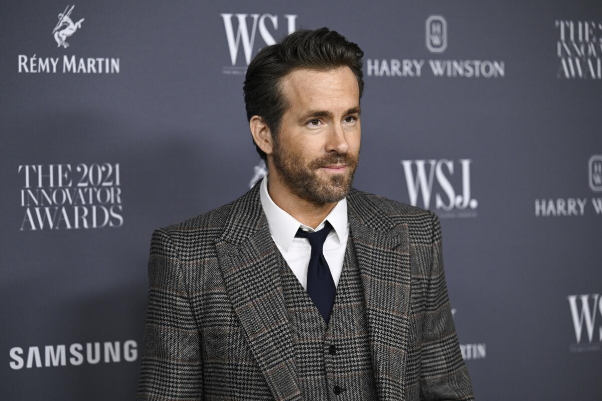 Ryan Reynolds explains 'little sabbatical' from moviemaking - Los Angeles Times