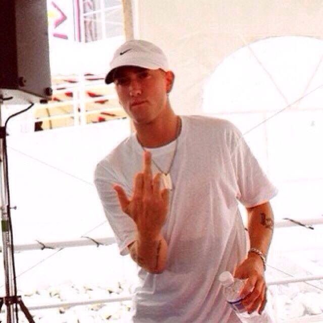 Eminem gives the sexiest middle finger.